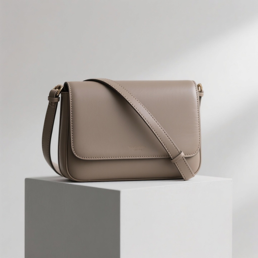 Túi Satchel trắng ngà khóa vàng